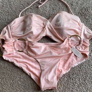 Victoria Secret light pink bikini.